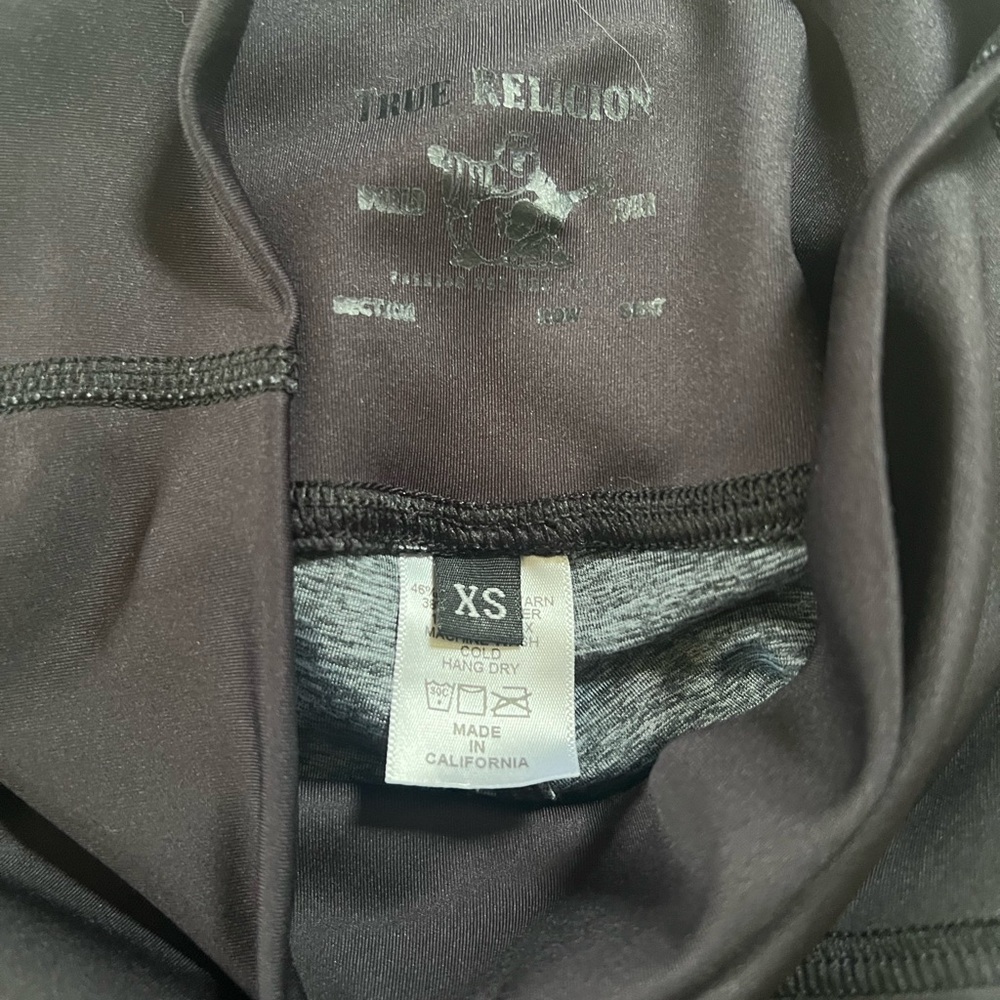 2Pc TRUE RELIGION Neon Crop Hoodie (XL,fits a S) & Logo Black Leggings Sz XS - Picture 7 of 11